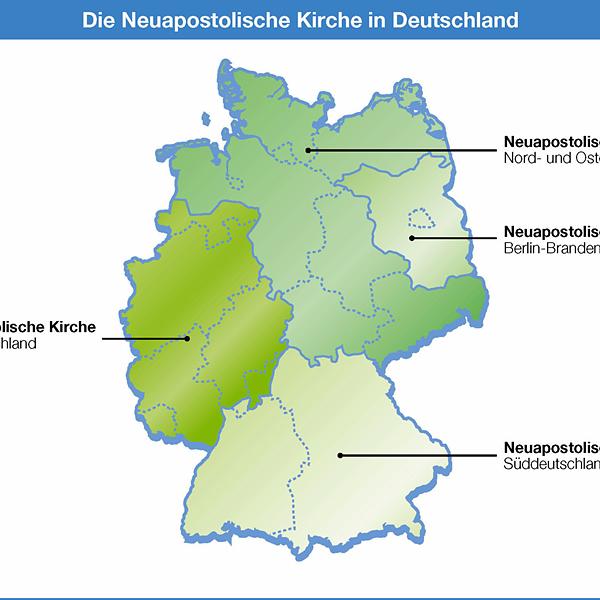 Die vier deutschen Gebietskirchen (Grafik: NAK)