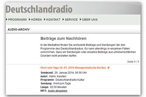 Viermal in diesem Jahr kommt die Morgenandacht im Deutschlandradio Kultur von der Neuapostolischen Kirche (Grafik: NAKI)