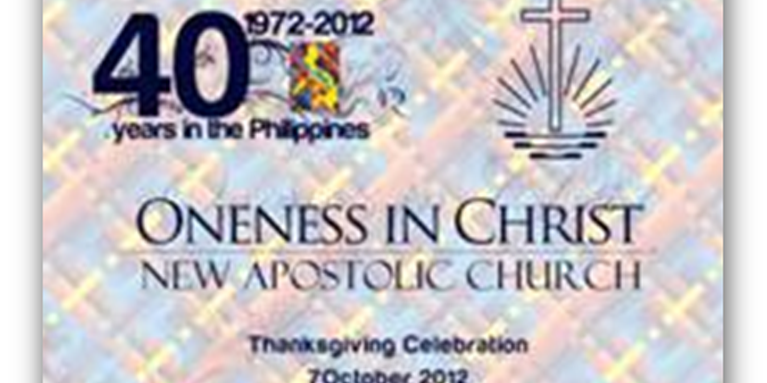 40 Jahre Neuapostolische Kirche in den Philippinen (Grafik: NAC SouthEastAsia)