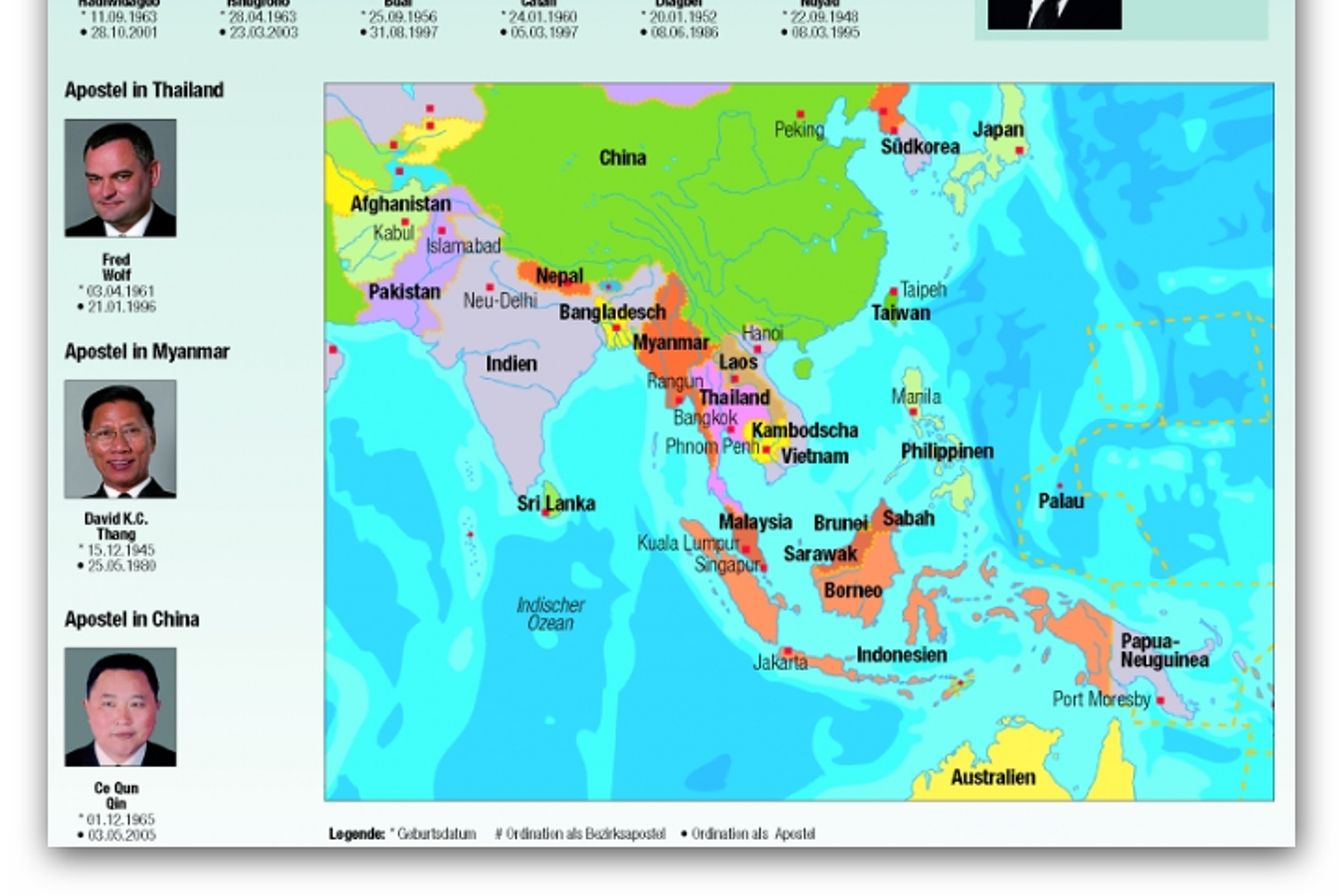 Der Bezirksapostelbereich Südostasien (Grafik: UF)