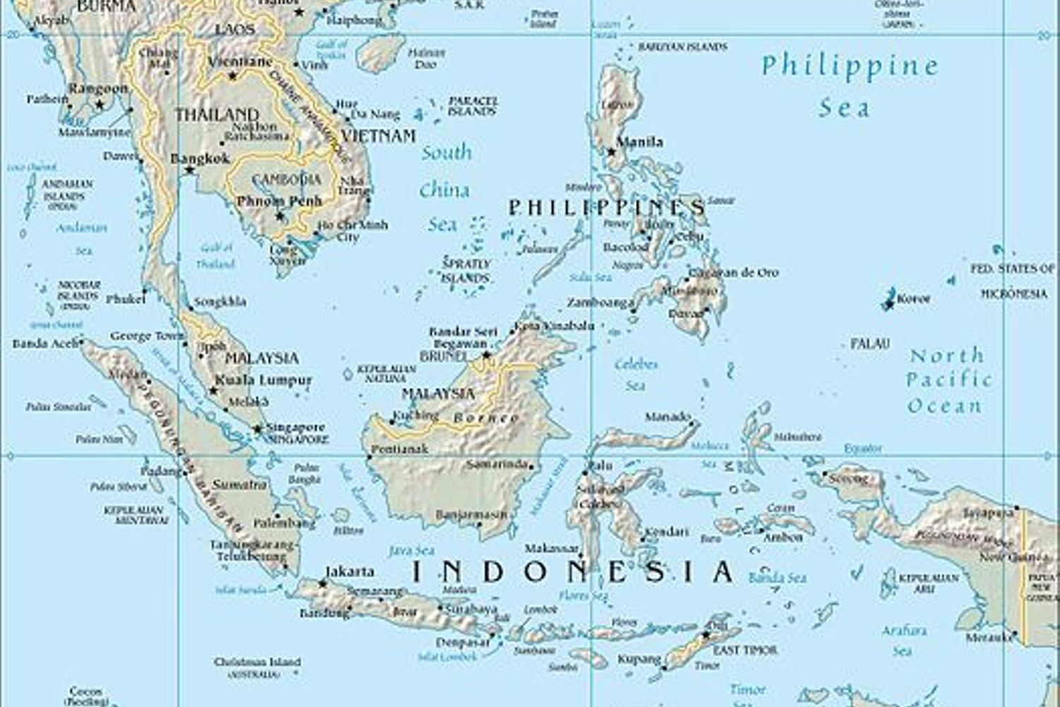 Südostasien auf der Landkarte (Foto: frei)
