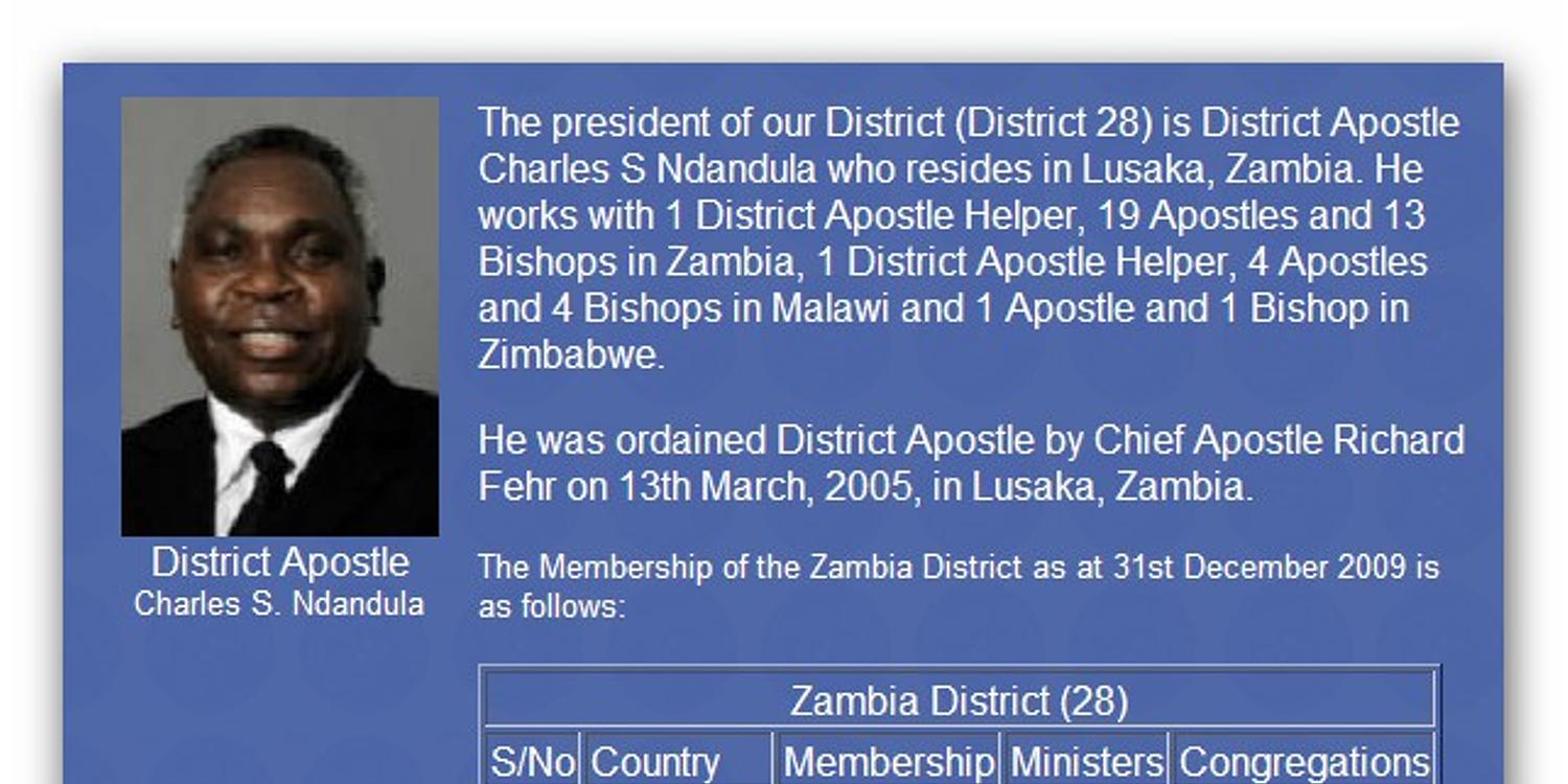 In Sambia leben rund 1,3 Millionen neuapostolische Christen (Foto: NAC Zambia)