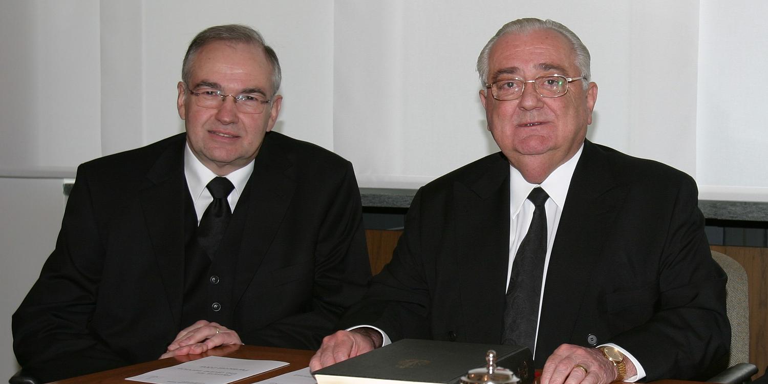 Die Stammapostel Leber und Fehr im Jahr 2005 (Foto: NAKI)