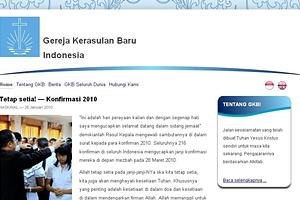 Die Neuapostolische Kirche Indonesien im Internet