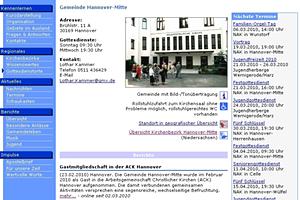 Webseite der Gemeinde Hannover-Mitte
