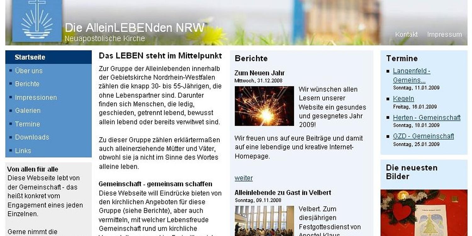 Neue Webseite der AlleinLEBENden in NRW