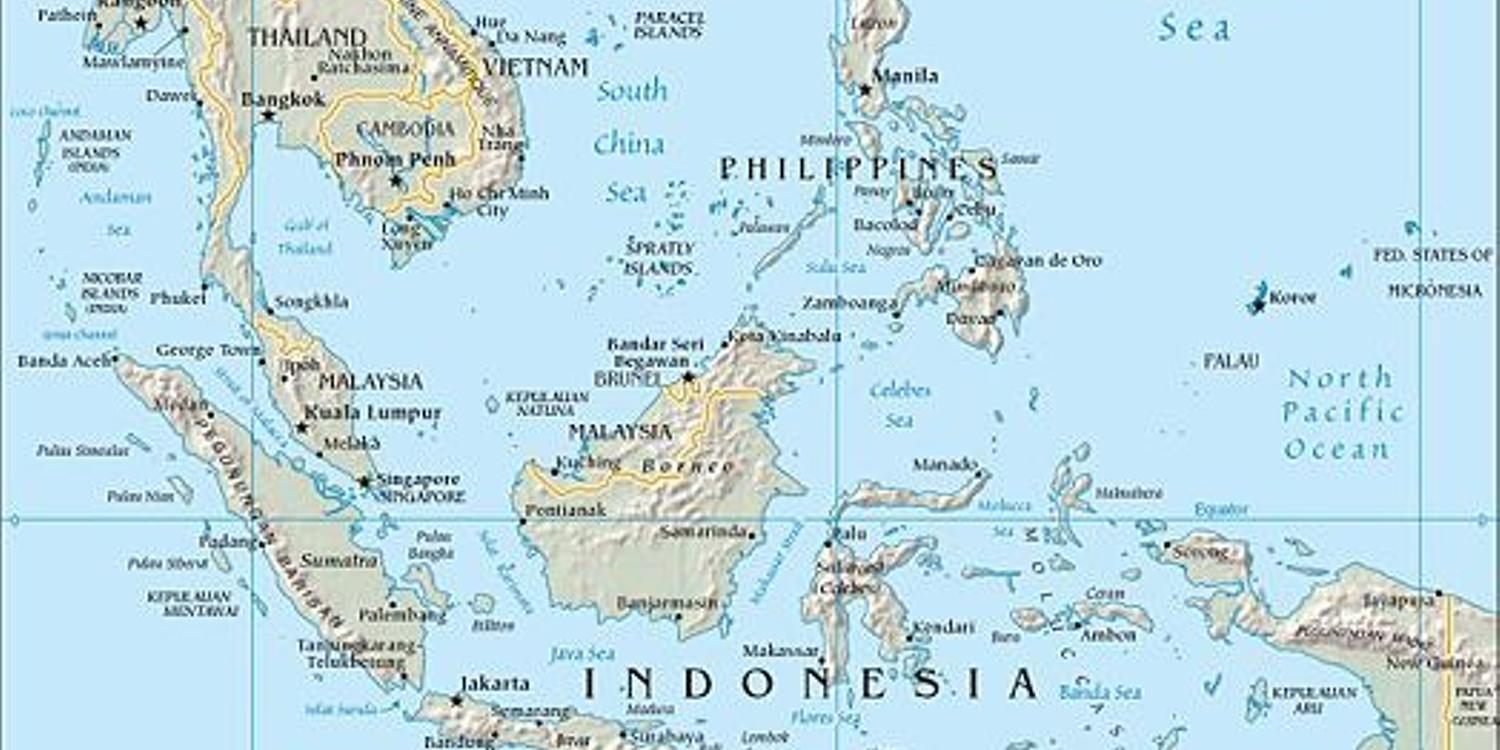 Carte géographique d’Asie du Sud-Est (photo : libre de droits)