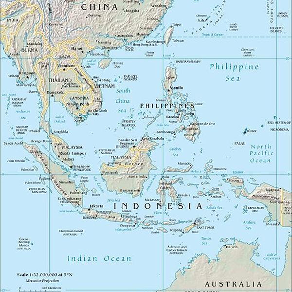 Mapa del Sudeste asiático (Foto: libre)