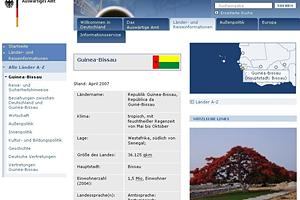 Website of the Federal Foreign Office for Guinea-Bissau