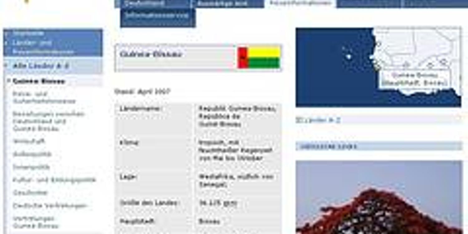 Sito internet del Ministero degli esteri tedesco sulla Guinea-Bissau