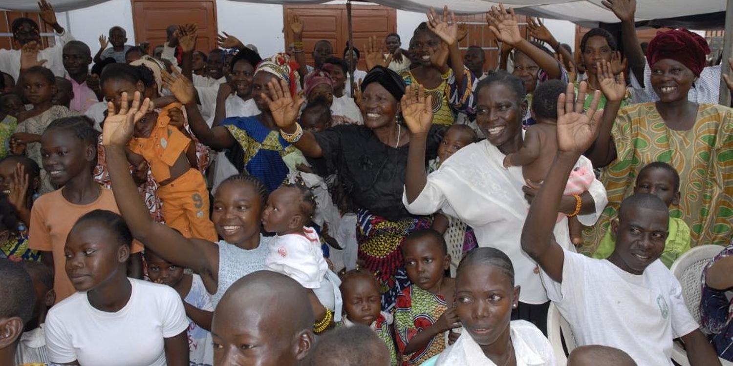 Congregation in Bangui, Centrafrique