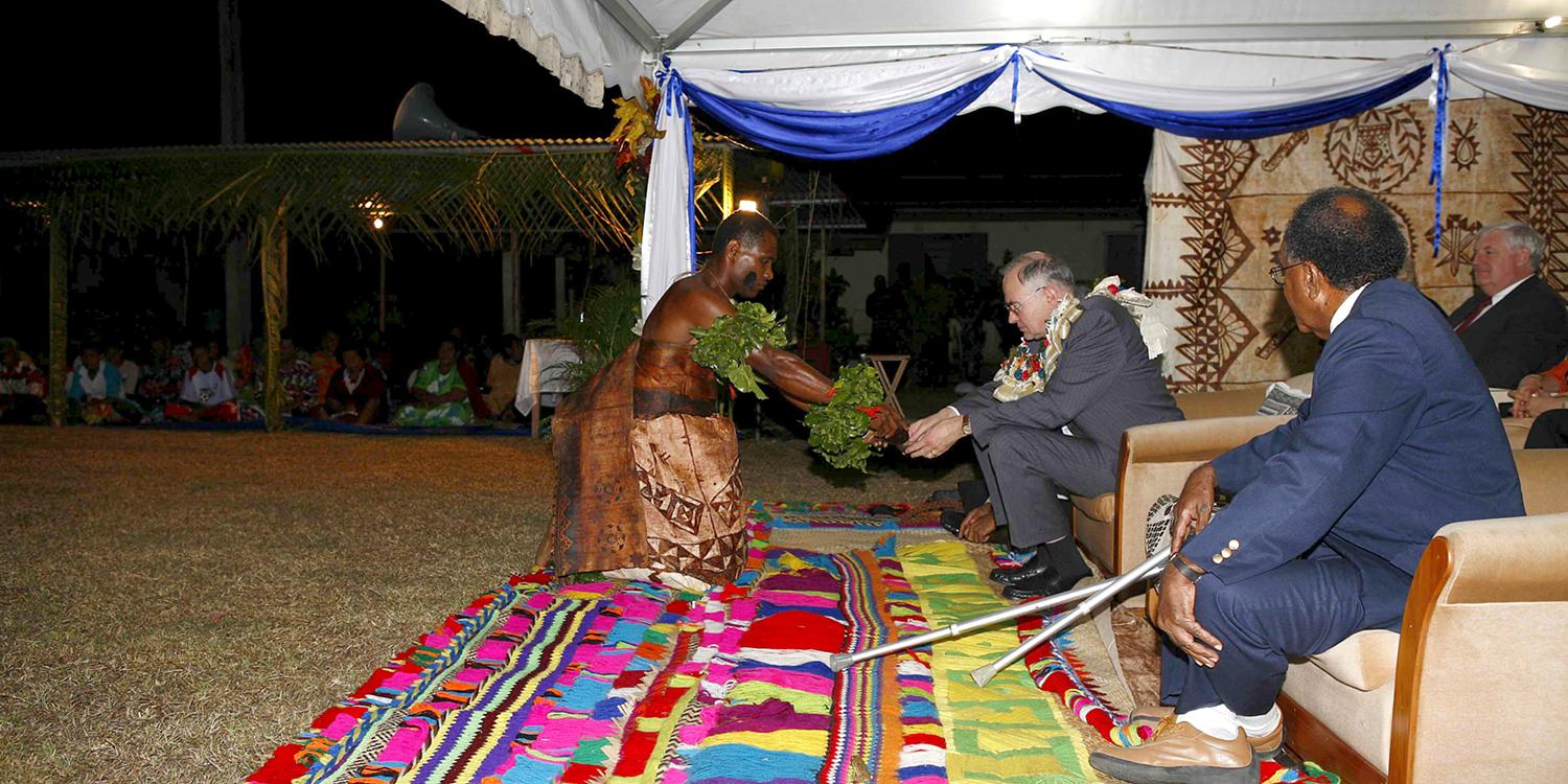 Cérémonie de bienvenue aux îles Fidji (Photo: W. Ruppe)
