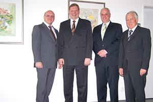 Mitglieder der PG Ökumene (von li.): Peter Johanning, Rolf Wosnitzka, Volker Kühnle, Hanspeter Nydegger